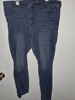 Old Navy Women's High Waisted Skinny Jeans in Dark Blue Wash
